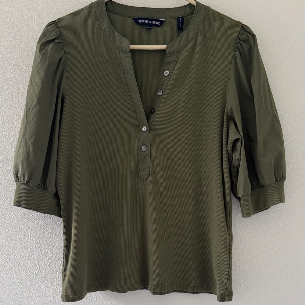 Veronica Beard Green Blouse